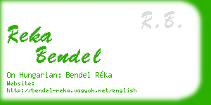 reka bendel business card