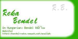 reka bendel business card